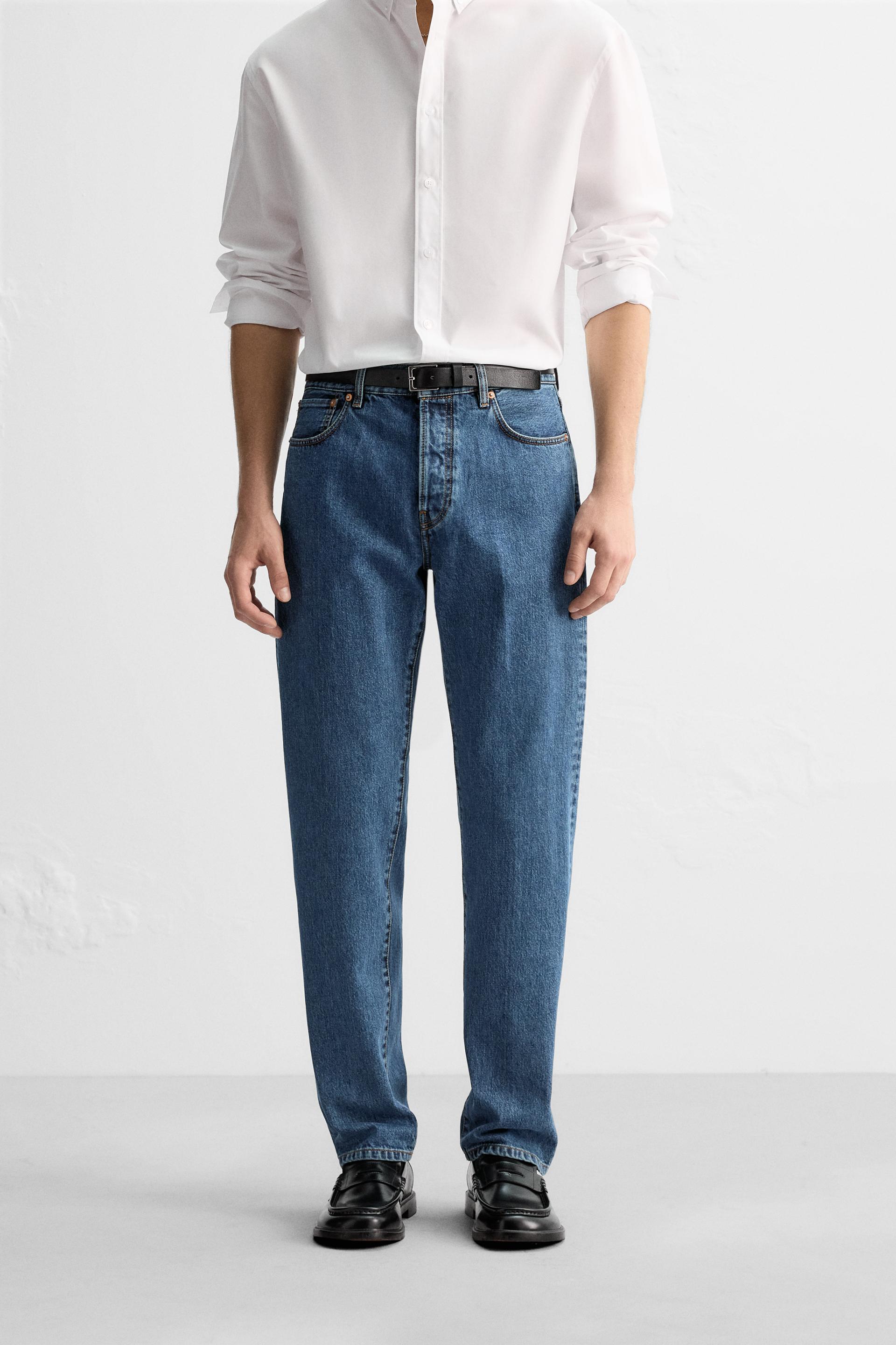 Straight Leg Jeans - Blue